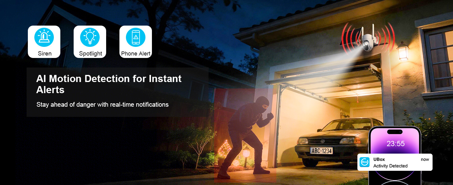 HOSAFE 4G Solar Security Camera with Built-in SIM