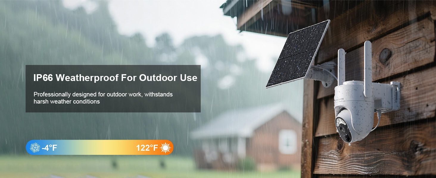 HOSAFE 4G Solar Security Camera with Built-in SIM