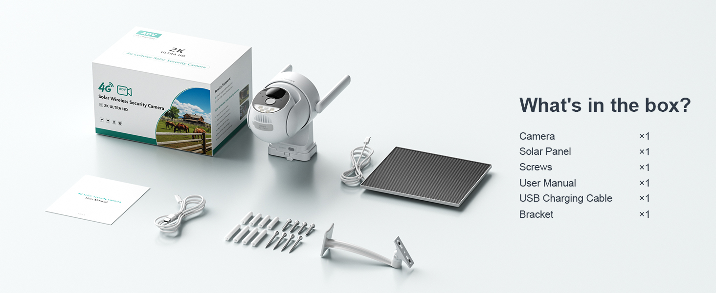 HOSAFE AOV 24/7 4G Solar Security Camera