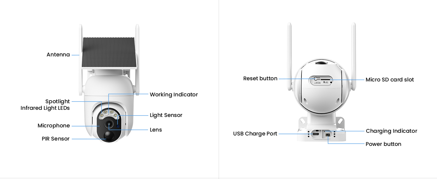 HOSAFE 2K Solar WiFi Security Camera