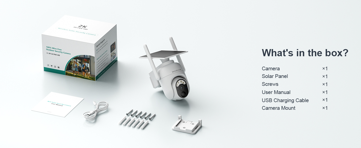 HOSAFE 2K Solar WiFi Security Camera
