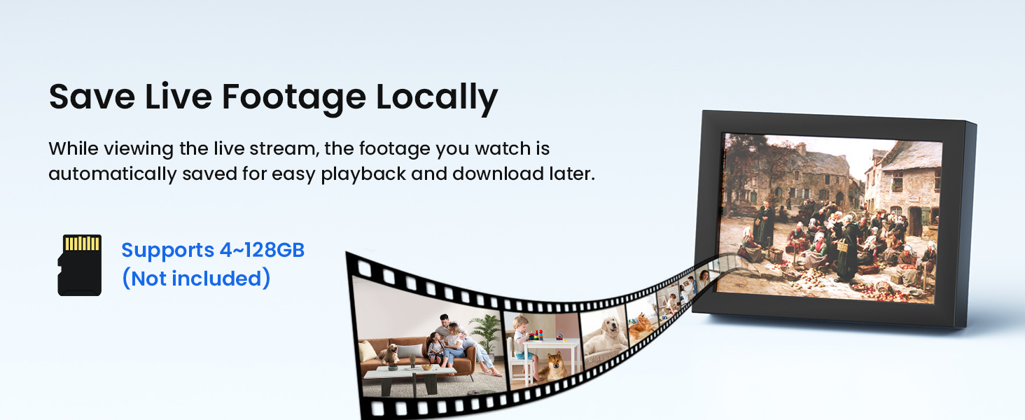 HOSAFE 4G Picture Frame Indoor Security Camera