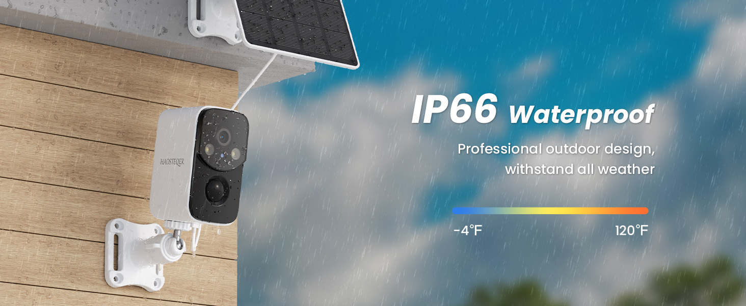 HOSAFE 2K Solar WiFi Outdoor Security Camera