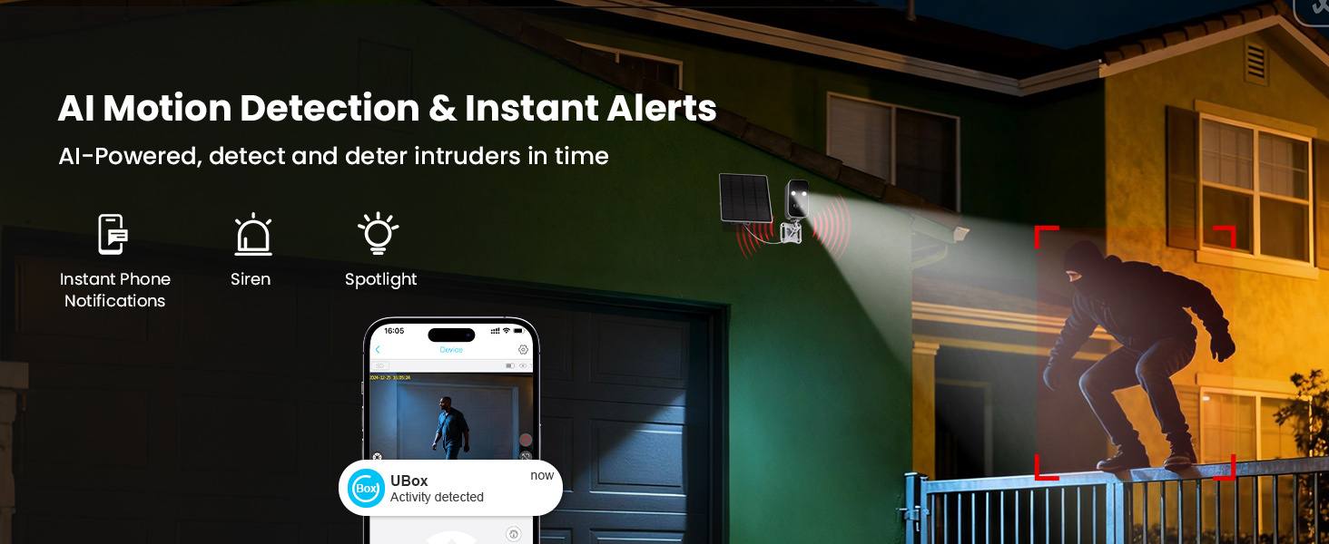HOSAFE 2K Solar WiFi Outdoor Security Camera
