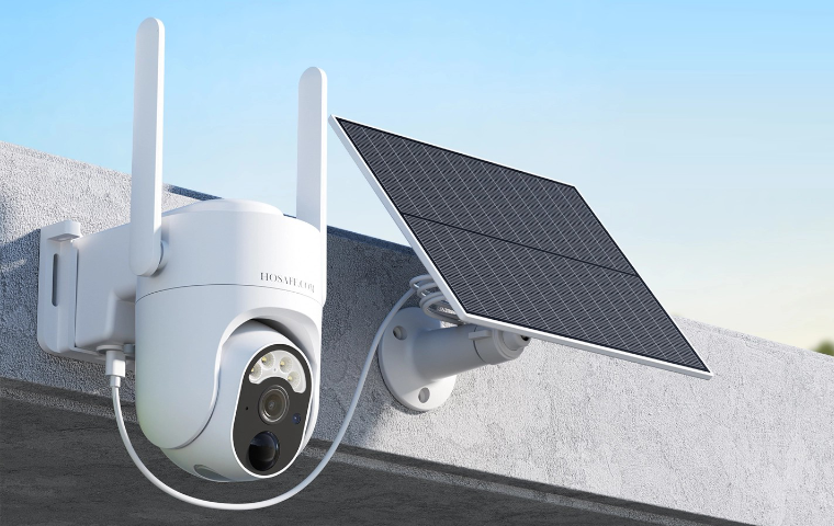HOSAFE 4G solar PTZ security camera with solar panel